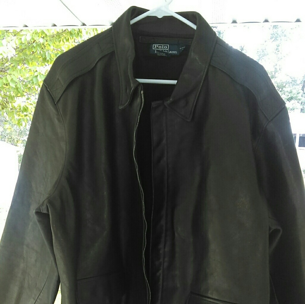 Polo leather coat